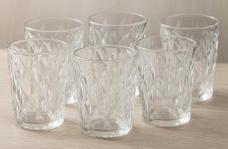 Jogo De 6 Copos de Vidro Altos 340ml